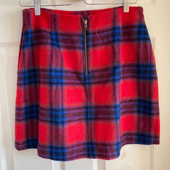 4/$30 Red Flannel Plaid Skirt - Picture 2 of 6